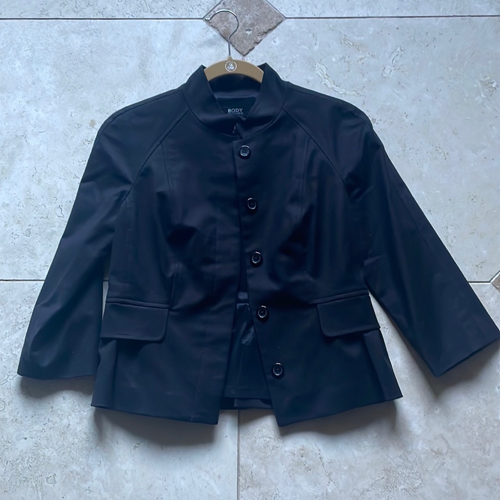 Black Button Up Victoria’s Secret Body By Victoria Peplum Jacket Blazer Size 6
